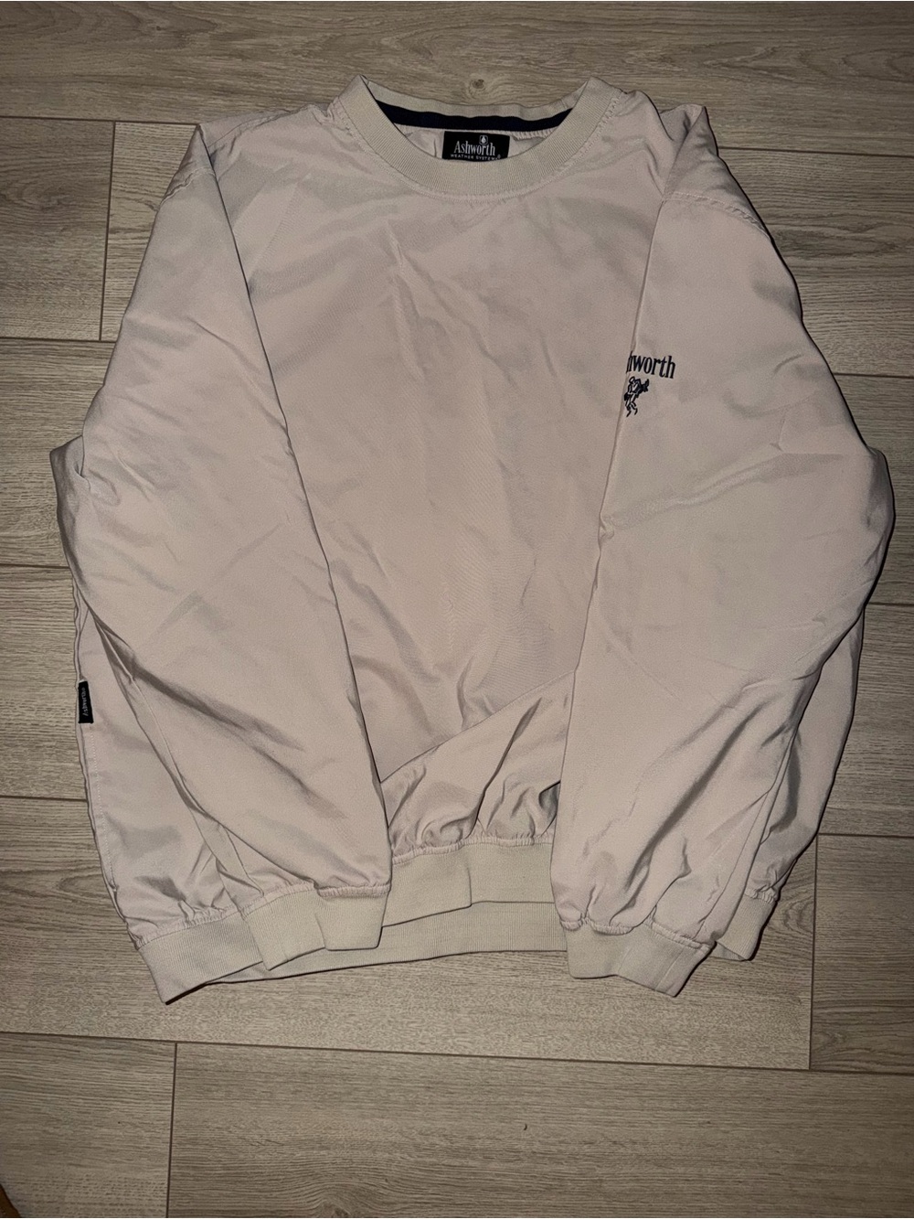 Ashworth Men's Crewneck Sweater in Pale Pink